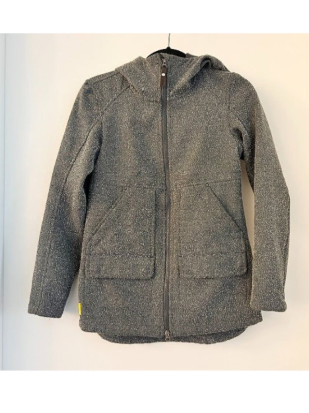 Lole Gray Hooded Full Zip Utility Jacket Fleece Lined